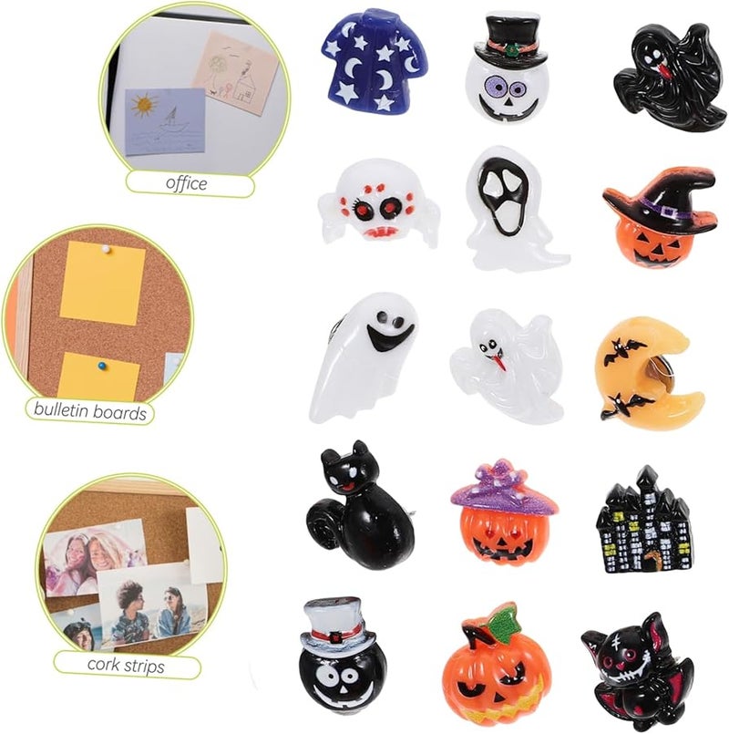 Halloween Push Pins Decorative Thumb Tacks For Photo Wall And Crafting Home Office Decor - Image 5