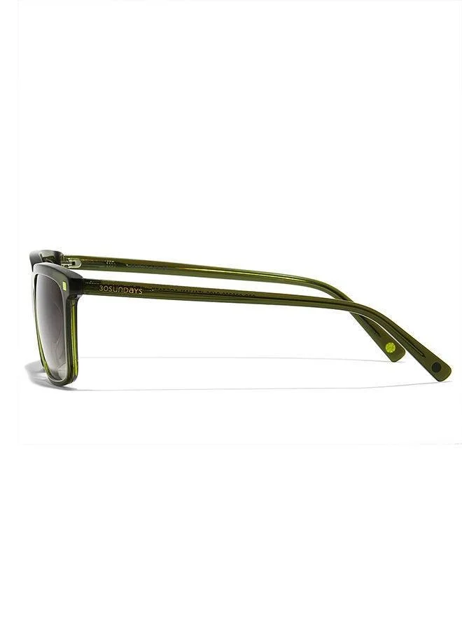 30Sundays 30Sundays G.O.A.T,Men Sunglasses, Square Sunglasses, UV Protection: UV400 (Green,Green)