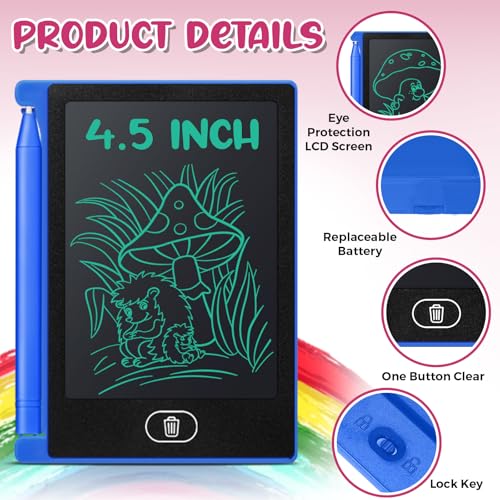 Zhehao 24 Pack LCD Mini Writing Tablet for Kids 45 Inch Doodle Board Bulk Erasable Reusable Electronic Drawing Pad Birthday Party Favors Goodie Bag Classroom GiftsBluePinkGreenRed - Image 5