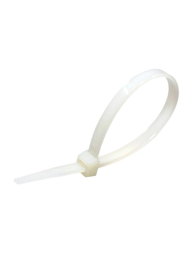 Loquat 50-Piece Nylon Locking Cable Tie Set White 4x250mm