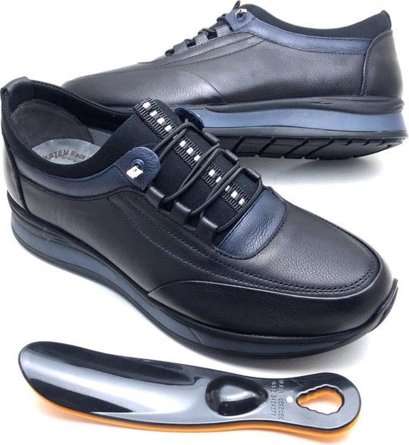 Derilax Genuine Leather Fully Orthopedic Men's Shoes  - Image 1