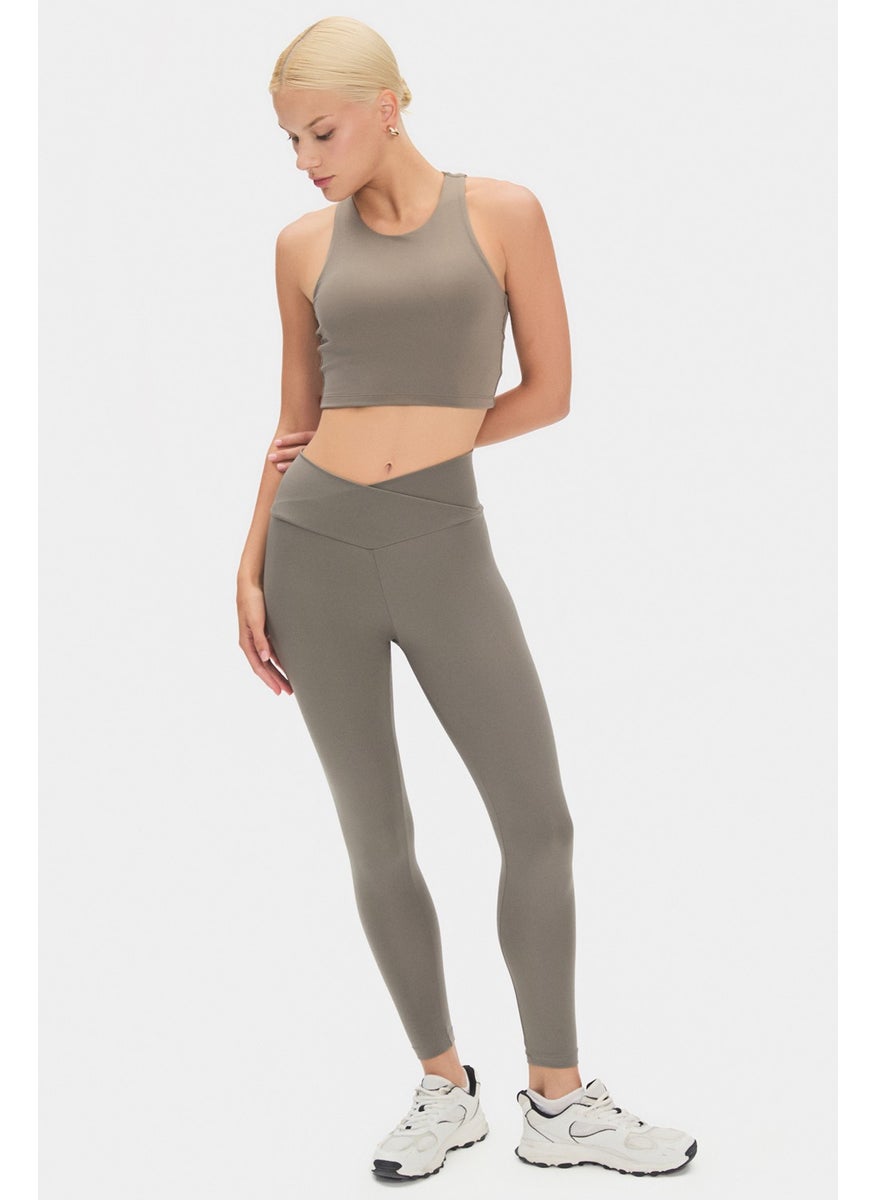 JOYSTAR - Women's Cross Waist Detailed Slimming Sports Leggings - Image 1