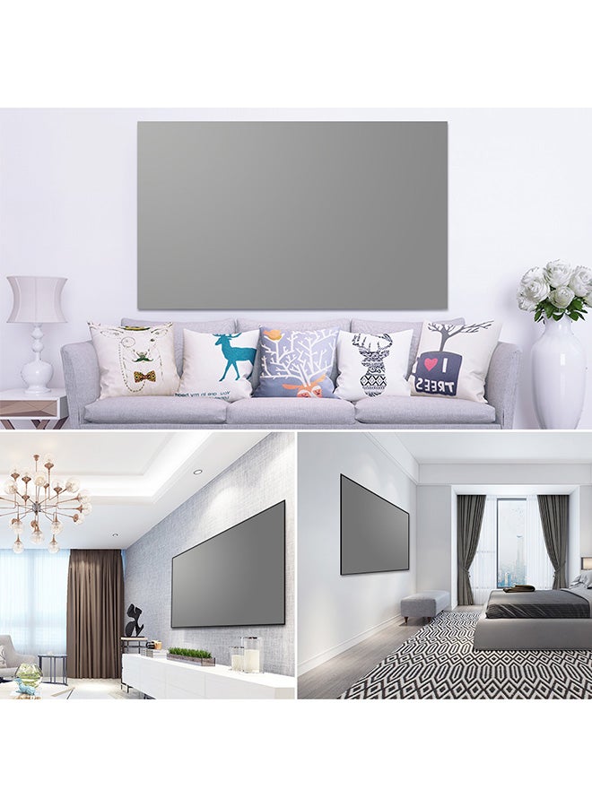100 Inch Projector Screen Anti-Light Grey 16:9 Foldable 4K Full HD Projection Screen Anti-Crease Portable Projector Movie Screen for Outdoor Indoor Support Double Sided Projection UNV-WO-SCR-01 Grey - Image 2