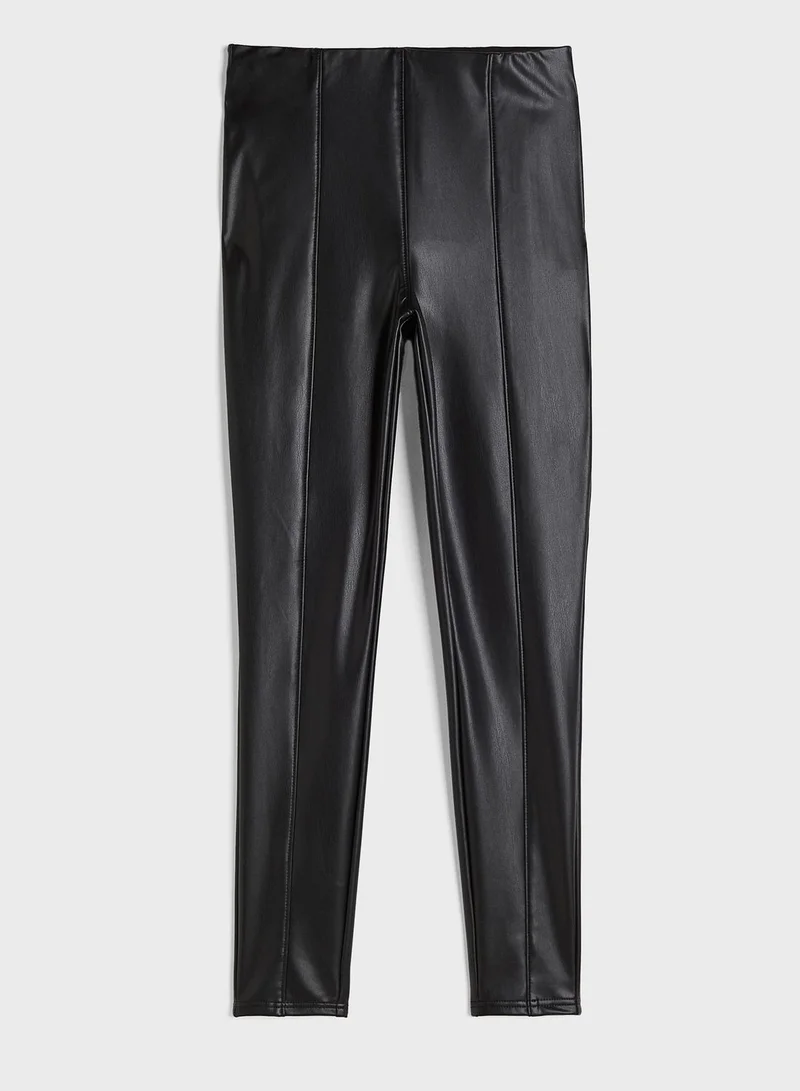 H&M Pu High Waist Leggings