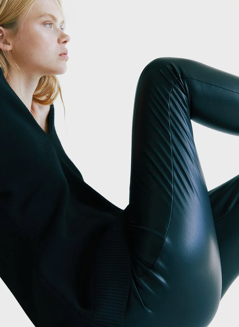 H&M Pu High Waist Leggings