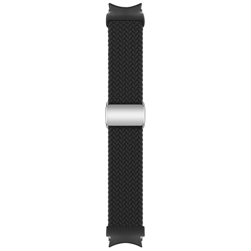 erorex For Samsung Galaxy Watch 7 / 6 / 5 / 4 Nylon Loop Magnetic Buckle Watch Band(Black) - Image 3