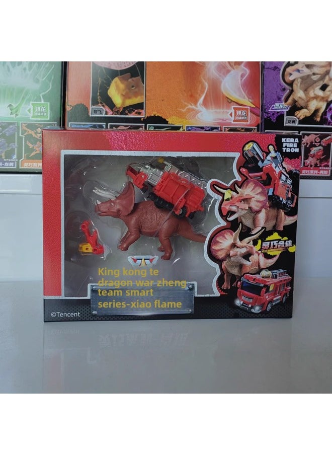 Generic - King Kong Dragon Team Deformation Two-piece Tyrannosaurus Dragon Tilan Children's Dinosaur Mecha Toy Robot Wholesale-Color:Smart Series-dilan St4a01 - Image 1