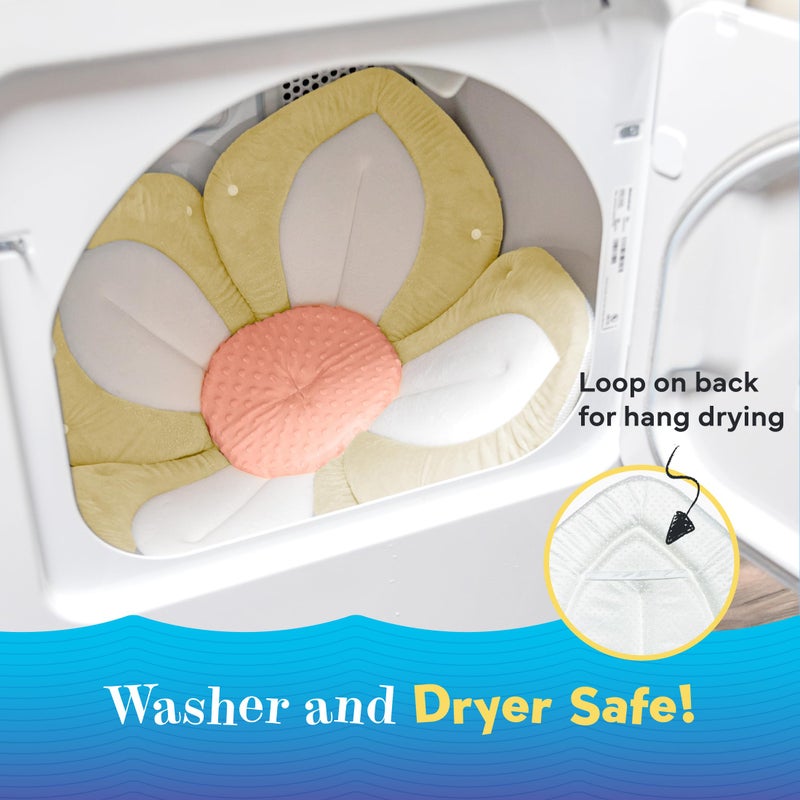 Blooming Bath Blooming Baby ColorBloom Baby Bath Seat for Sink - Temperature-Sensing Color-Changing Fabric, Plush Lotus Bath Cushion, Fits Most Sinks, Machine Washable, Newborn Bath Support (0â€“6 Months) - Image 4