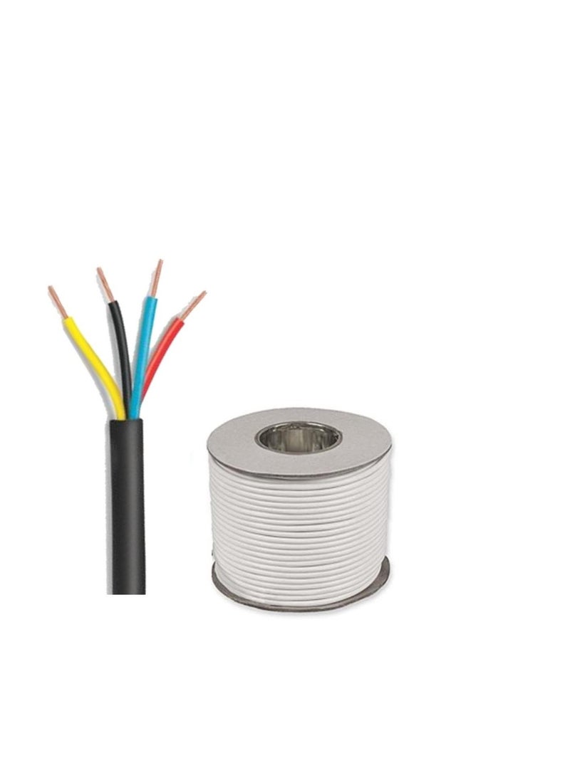RR RR 2.5mm X 4Core Flexible Cable 100 Yard - Black 