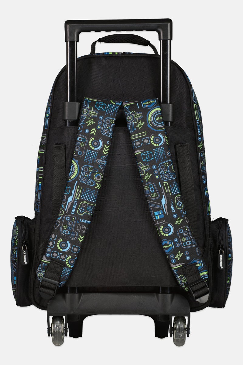 Joe Boxer Kids Boy Graphic Print Trolley Backpack, Multicolor - Image 2