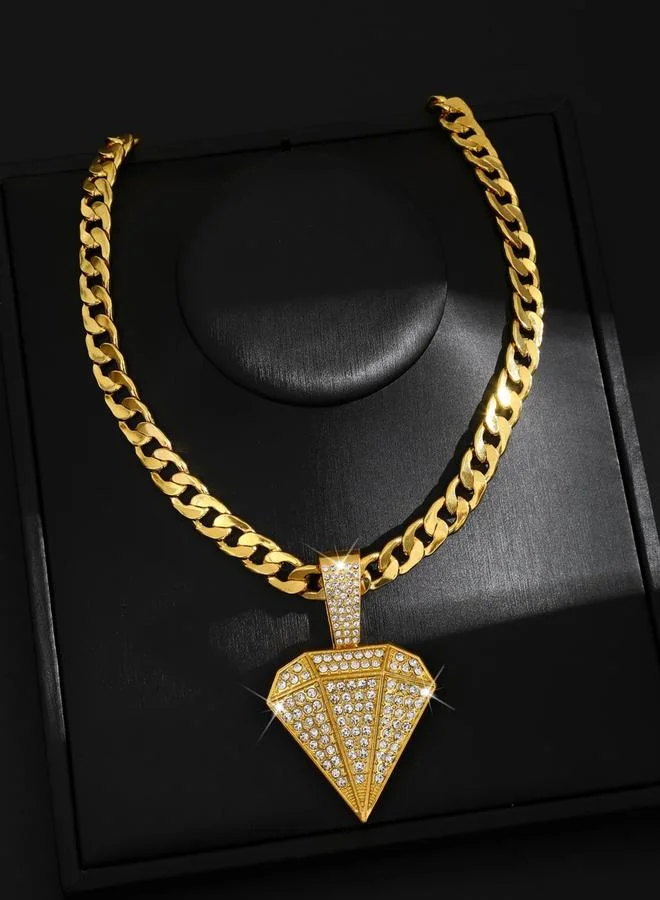 تايك تو قلادة مزينة بدلاية ماسة للرجال