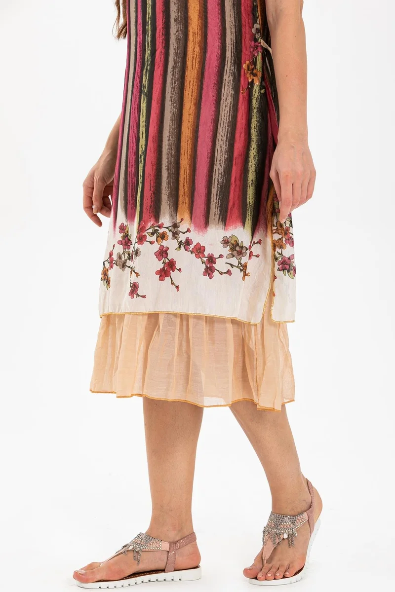 اليش شيل بيزي Floral Stripe Dress