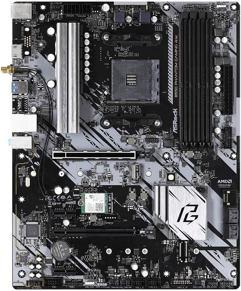 ASRock لوحة أم B550 Phantom Gaming 4 AC تدعم معالجات AMD AM4 Ryzen™ من الجيل الثالث / معالجات AMD Ryzen™ المستقبلية - Image 2