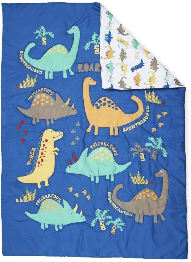 Baby Boom - Baby Boom Funhouse Dinosaur Roarsome 4 Piece Toddler Bedding Set - Image 1