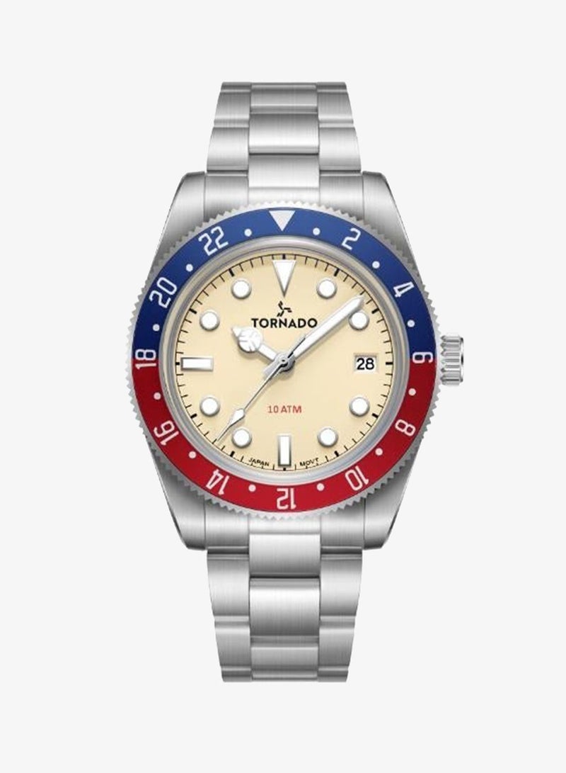 TORNADO Men's Stainless Steel Analog Watch T24006-SBSI - 40 mm - Image 1