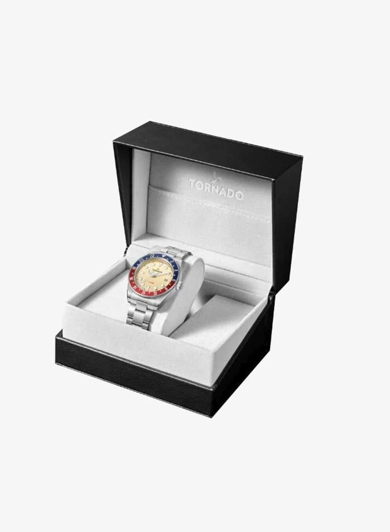 Tornado Beige Men's Stainless Steel Analog Watch T24006-SBSI - 40 mm for Men | Best Price UAE