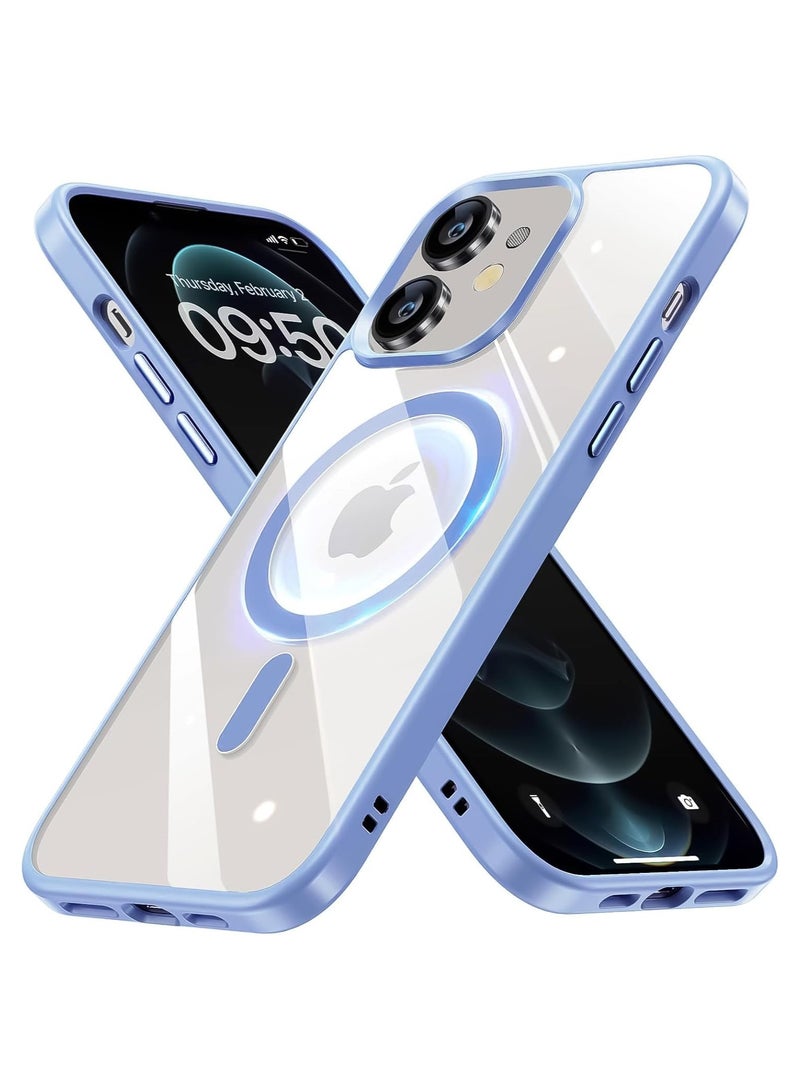 Denx Magnetic Case for iPhone 11 Case, Compatible with MagSafe, Plating Luxury Cover, Clear Soft TPU Shockproof Protective Phone Case, (Sky Blue)  - Image 1