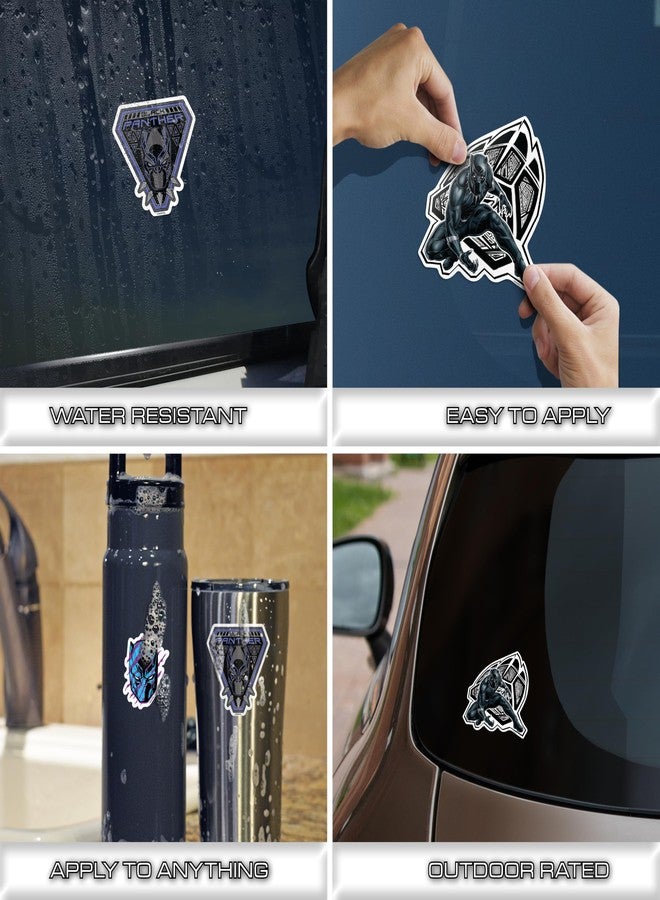 WALL PALZ Marvel Black Panther Decals - Set of 3 Vinyl Stickers for Bike Helmet Water Bottle Laptop Skateboard Car - Marvel Stickers for Kids and Adults - Image 2