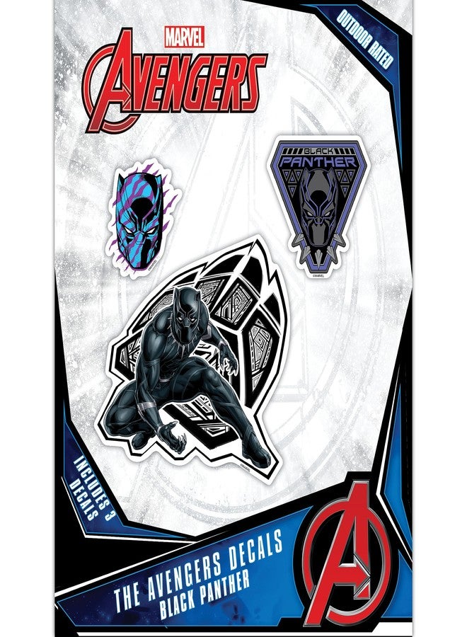 WALL PALZ Marvel Black Panther Decals - Set of 3 Vinyl Stickers for Bike Helmet Water Bottle Laptop Skateboard Car - Marvel Stickers for Kids and Adults - Image 1