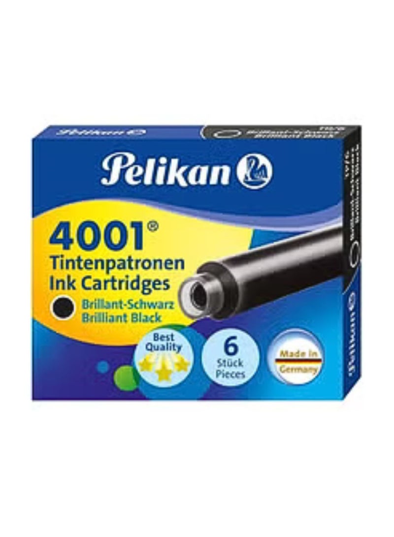 Pelikan Pack Of 6 Tintenpatronen Ink Cartridges Brilliant Black - Image 2
