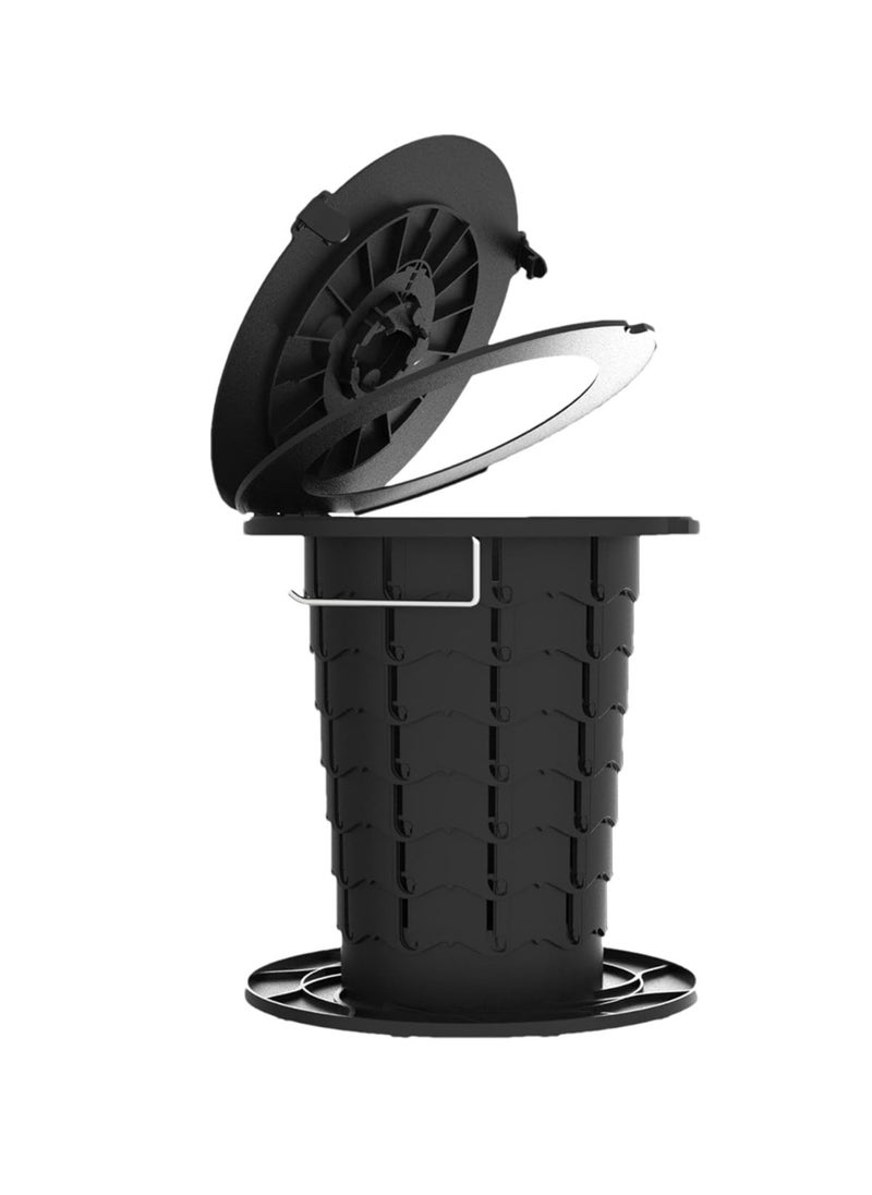 General Portable Folding Toilet, Portable Camping Toilet |Foldable Height Adjustable Camping Car Toilet - Trash can with lid and paper holder, multifunctional potty for camping, car  - Image 1