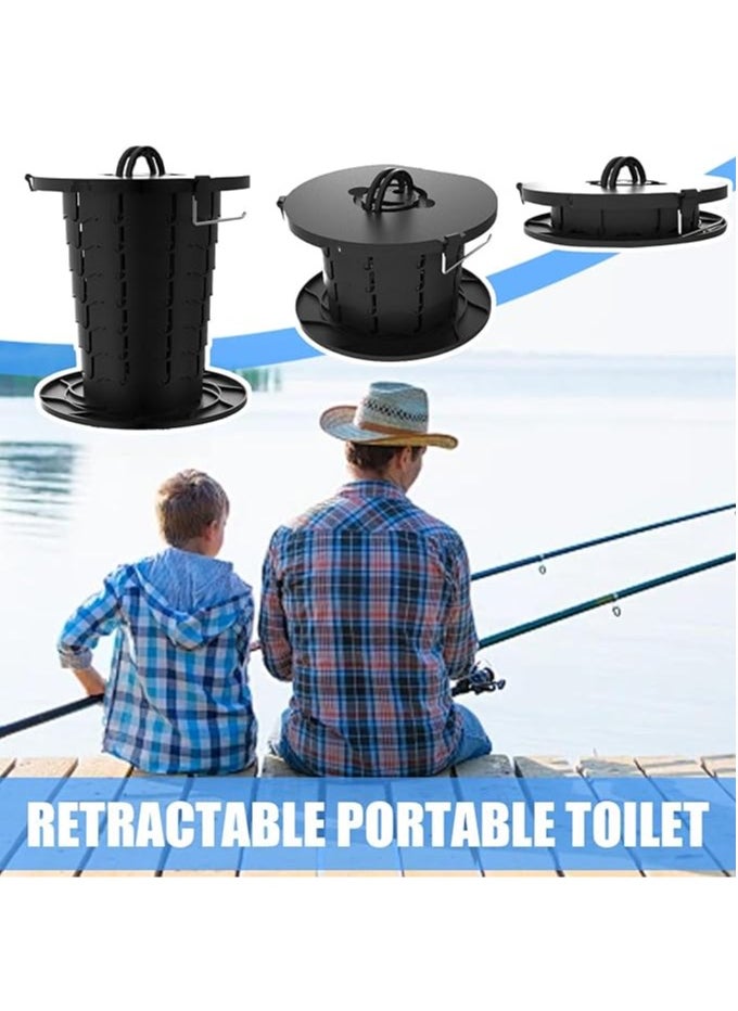 General Portable Folding Toilet, Portable Camping Toilet |Foldable Height Adjustable Camping Car Toilet - Trash can with lid and paper holder, multifunctional potty for camping, car  - Image 2