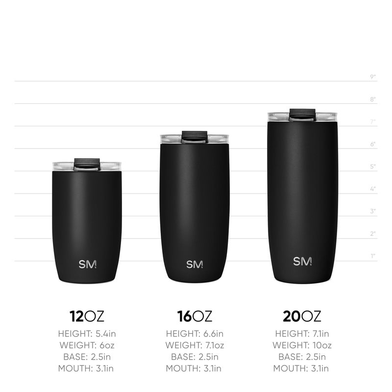 Simple Modern Travel Coffee Mug Tumbler with Flip Lid | Reusable Insulated Stainless Steel Cold Brew Iced Coffee Cup Thermos | Gifts for Women Men Him Her | Voyager Collection | 12oz | Sea Glass Sage - Image 3