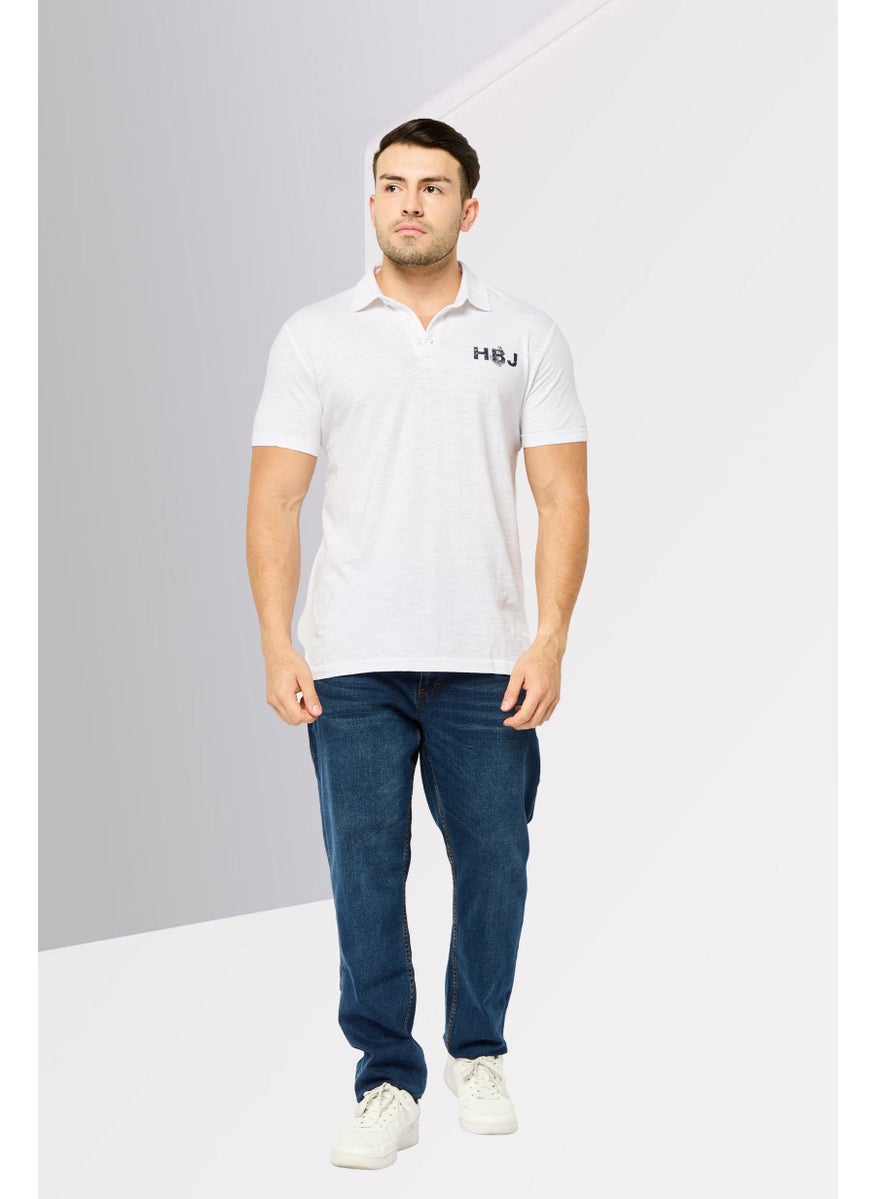 Harmont & Blaine Jeans - Men Regular Fit Brand Logo Short Sleeves Polo, White - Image 1