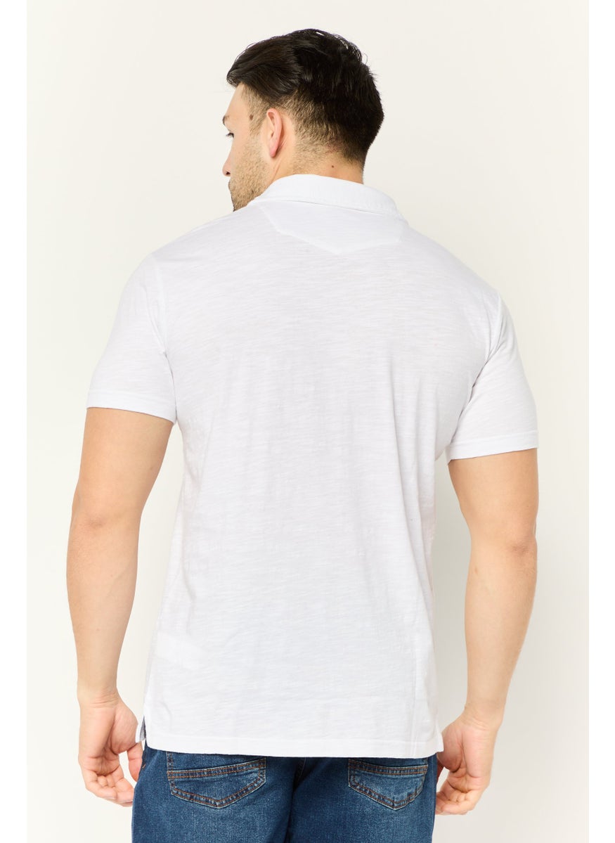 Harmont & Blaine Jeans - Men Regular Fit Brand Logo Short Sleeves Polo, White - Image 1