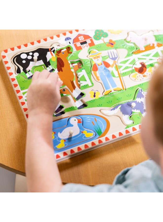 Melissa & Doug Old MacDonald's Farm Sound Puzzle - Image 5