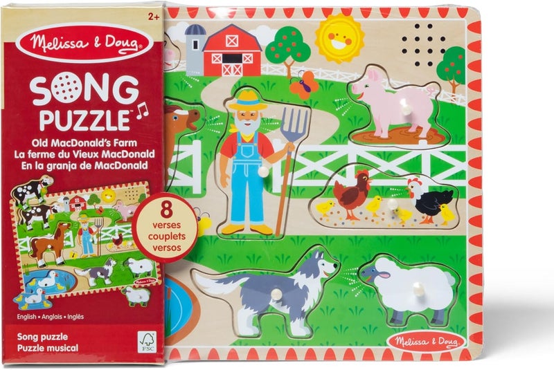 Melissa & Doug لعبة الألغاز الصوتية لمزرعة ماكدونالد القديمة - Image 3