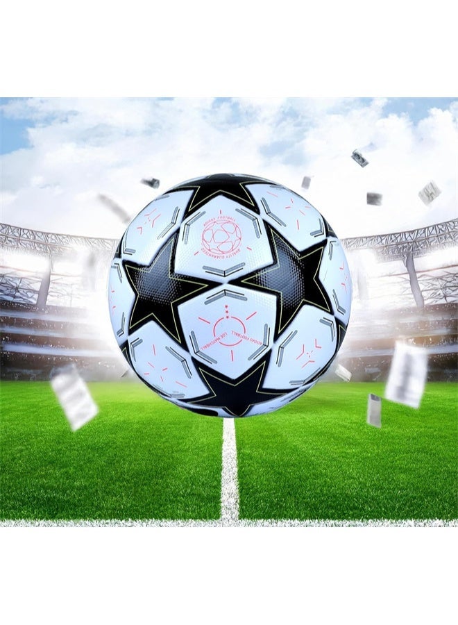 هومستر تدريب كرة القدم ، كرة القدم عالية الجودة ، حجم 5 ووزن المباراة الرسمي ، متين للمباريات المكثفة والتدريب - Image 3