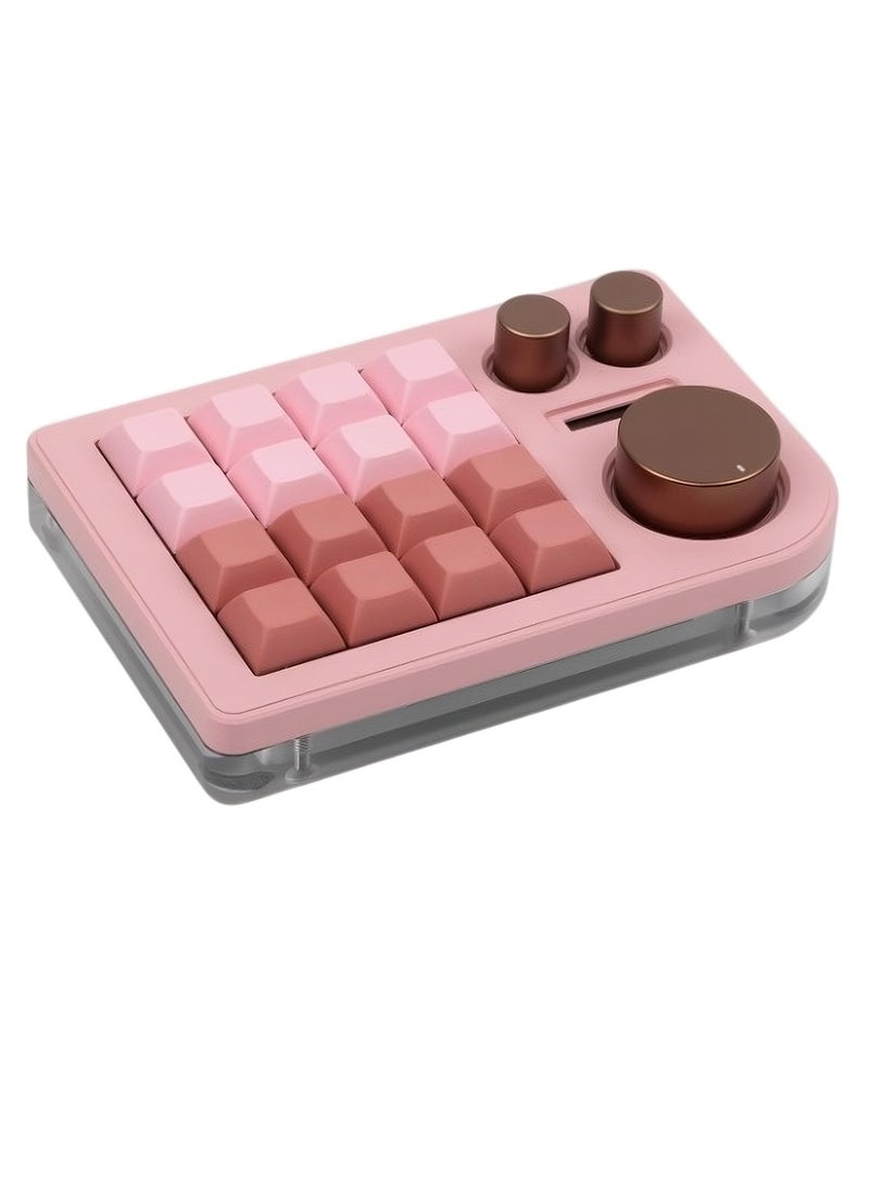 لوحة مفاتيح ماكرو ثلاثية المقابض، لوحة مفاتيح صغيرة قابلة للبرمجة، لوحة مفاتيح ميكانيكية ماكرو بيد واحدة، لوحة مفاتيح محمولة لبرامج تصميم الألعاب والرسم (قطعة واحدة، أخضر) - Image 2