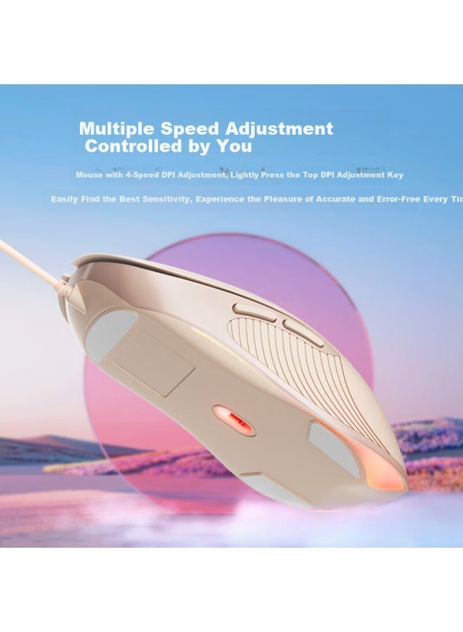 HP ماوس سلكي M280 صامت للمكتب المنزلي ولابتوب وللألعاب النسائية بلون شاي الحليب - Image 4