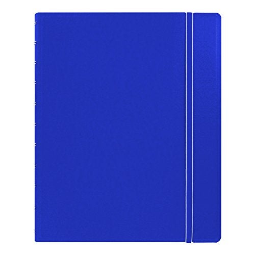 Filofax REFILLABLE NOTEBOOK CLASSIC, 10.8" x 8.5" Blue - Elegant leather-look cover with moveable pages - Elastic closure, index, pocket and page marker (B115103U), Letter Size - Image 1