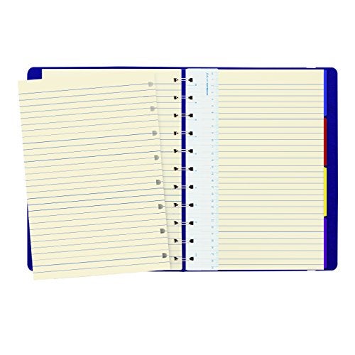 Filofax REFILLABLE NOTEBOOK CLASSIC, 10.8" x 8.5" Blue - Elegant leather-look cover with moveable pages - Elastic closure, index, pocket and page marker (B115103U), Letter Size - Image 3
