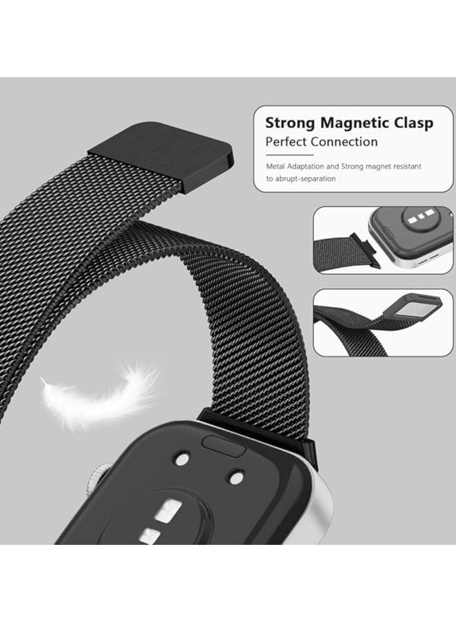 Metal Bands for Huawei Watch Fit 3/Fit 4 Strap(Not for Watch Fit/Fit2), Adjustable Stainless Steel Strap with Magnetic Buckle for Huawei Watch Fit3/Fit 4-Black - Image 5