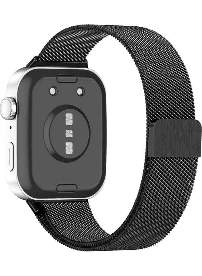 Metal Bands for Huawei Watch Fit 3/Fit 4 Strap(Not for Watch Fit/Fit2), Adjustable Stainless Steel Strap with Magnetic Buckle for Huawei Watch Fit3/Fit 4-Black - Image 2