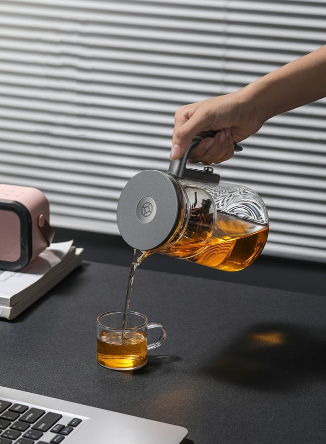 600ML Large Capacity Glass Teapot, Tea Cup with Filter Screen, Magnetic Filter, Tea Separation Cup, Capable of Separating Tea and Water, Suitable for Drinking Tea in Home and Office Settings - Image 2
