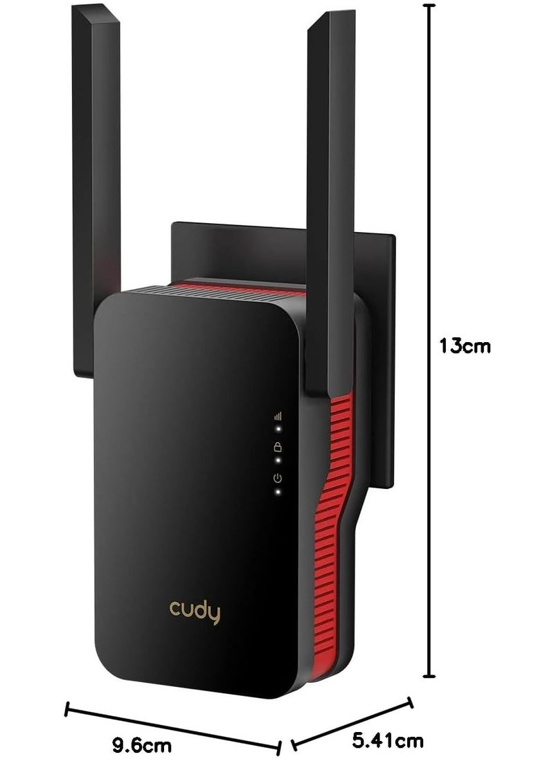 AX3000 Dual Band Wi-Fi 6 Extender, WiFi 6 Repeater Coverage up to 3000 Sq.Ft. and 70 Devices, 802.11ax, 160MHz, MU-MIMO, Beamforming, OFDMA, WPA3