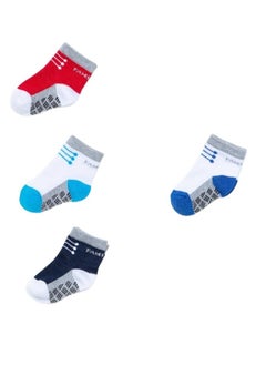 Generic Soft Socks for Newborns That Gently Hug Your Baby’s Feet – 4 Pieces! (Multi-colored)  - Image 1