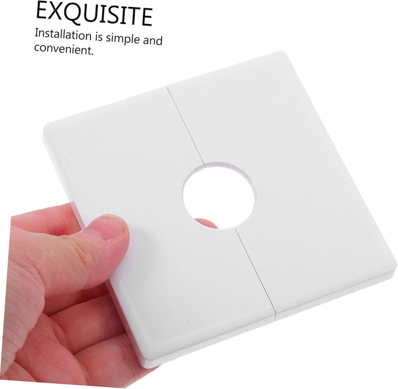 Uonlytech 2pcs Adhesive Wall Plate Cable Pass Through and Outlet Shield Easy Installation for Use Solid Decorative Design for Versatile Connectivity - Image 4