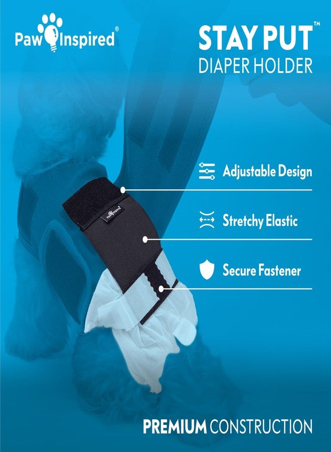 Paw Inspired Stay Put Dog Diaper Holder for Use with Calming Anxiety Vest (Sold Separately), Compatible with Disposable or Washable Dog Diapers - Image 4