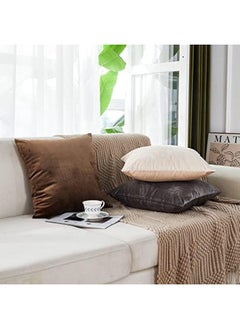 Intex Curtains House Soft Thick Velvet Decorative Square Cushion Cover Set Of 2 Pcs  - Image 3