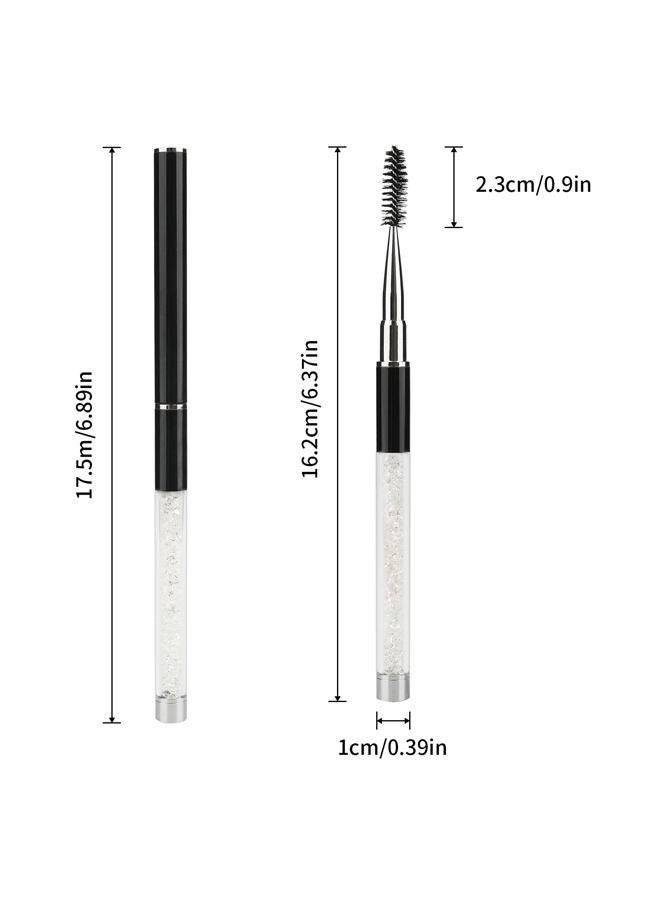 g2plus 3PCS Eyelash Brushes with Cap,Eye brow Brush Eyelash Mascara Brushes Wands Applicator Makeup Tools for Travel - Image 2