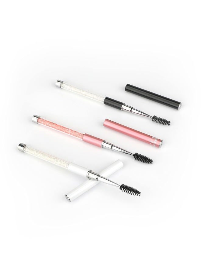 g2plus 3PCS Eyelash Brushes with Cap,Eye brow Brush Eyelash Mascara Brushes Wands Applicator Makeup Tools for Travel - Image 3