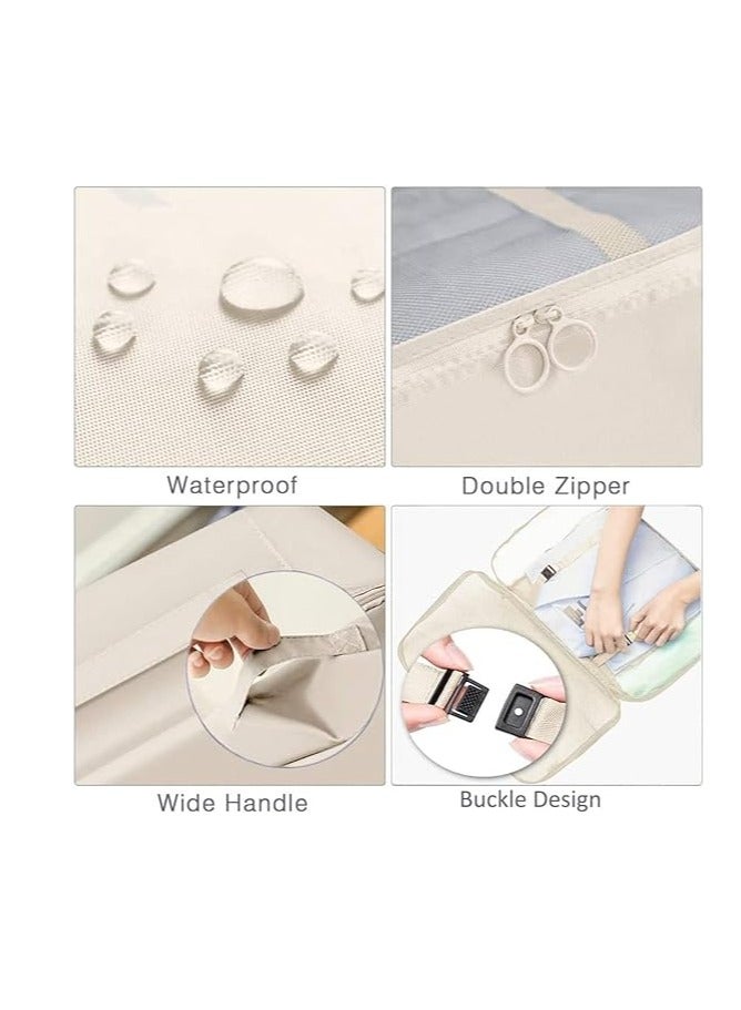 Dubkart 8Pcs Packing Cubes for Storage Luggage Packing Cube Organizer Travel Packing Cubes Set Clothes Shoes Storage Travel Organizer Bags for Luggage (Beige) - Image 2