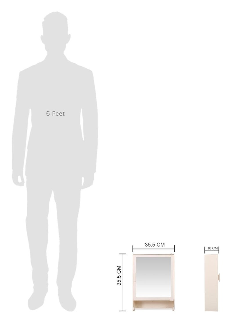 Zoom Modern Bathroom Cabinet Glossy Finish Ivory ET004 - Image 2