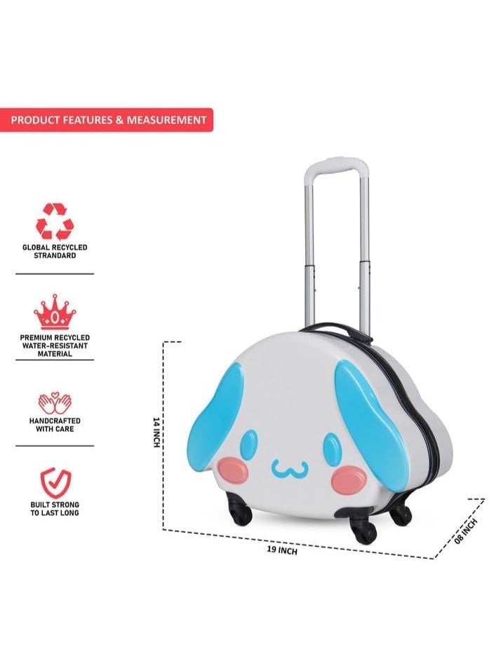 3D Kids Luggage with Wheels,18" Rolling Suitcase with Hard Shell, Toddler Carry On Luggage - Image 3