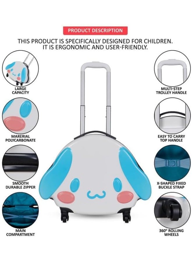 3D Kids Luggage with Wheels,18" Rolling Suitcase with Hard Shell, Toddler Carry On Luggage - Image 4
